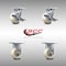 Service Caster 4 Inch Stainless Steel Nylon Caster Set with Roller Bearings 2 Brake 2 Rigid SCC SCC-SS30S420-NYR-TLB-2-R-2 - alternate 2